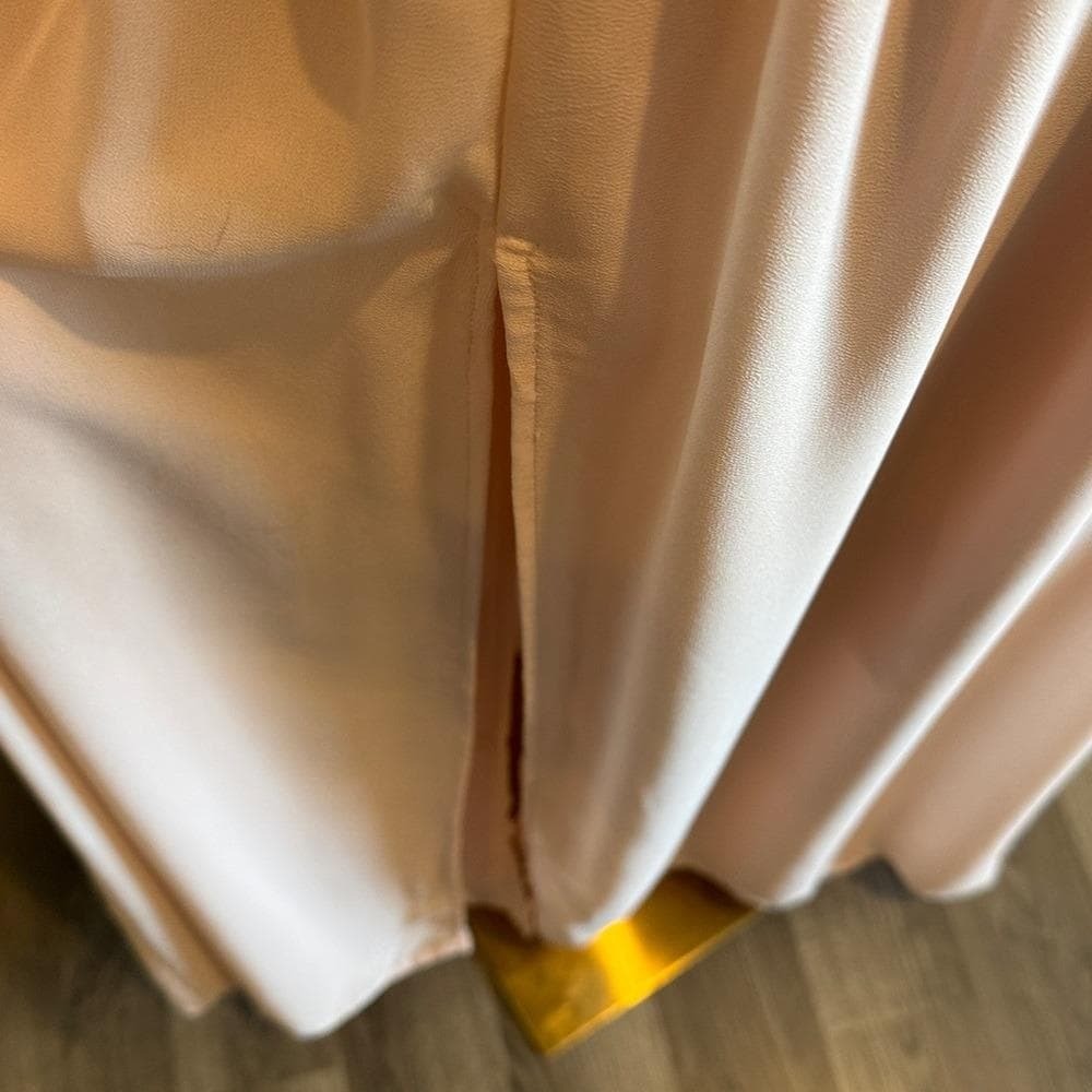 Moonlight Serenade Peach Strapless Dress *alterations for 5′-5’3 *- (46″ long)