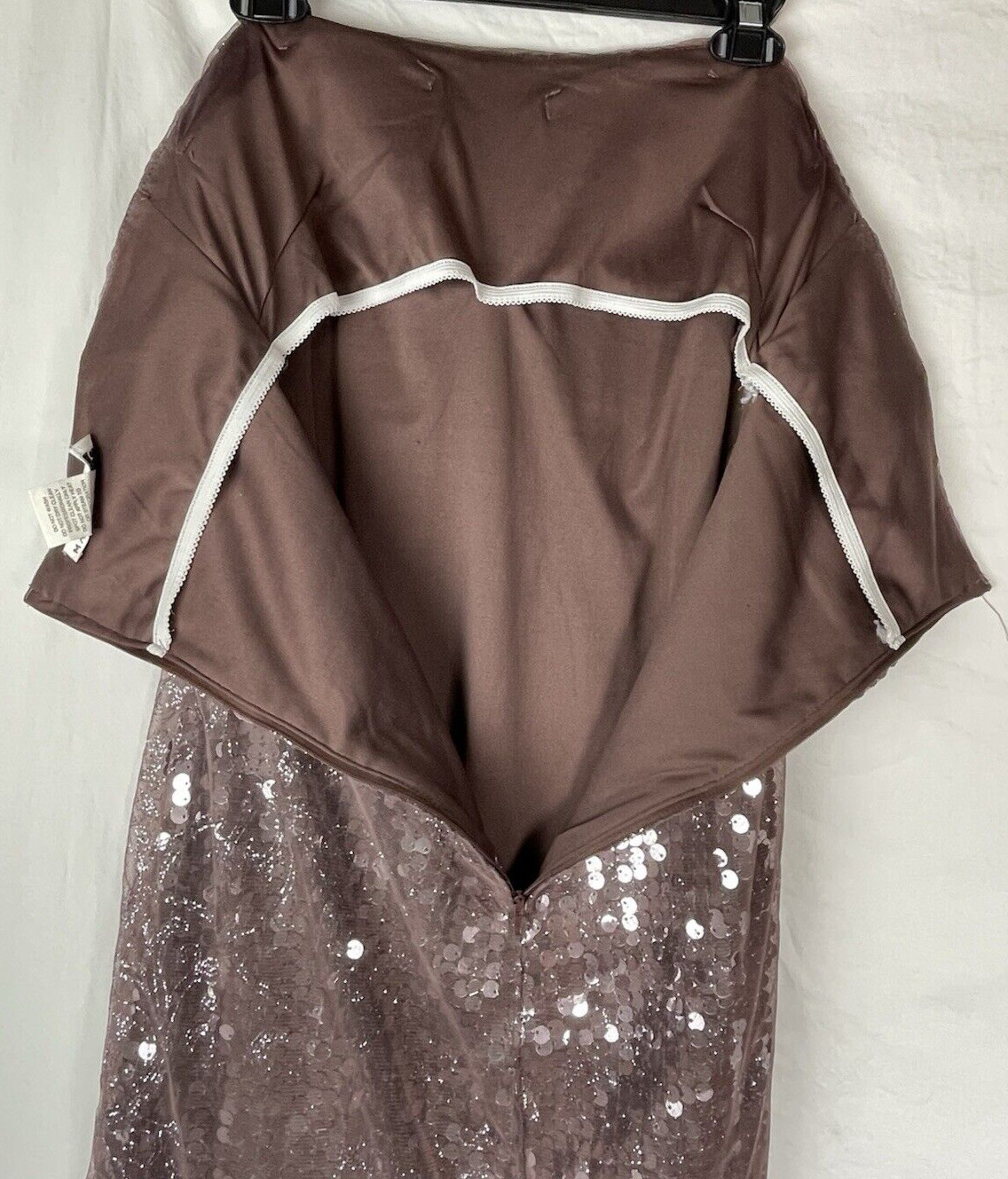 Masquerade Strapless Sequin Dress W/Lace Overlay-Purple-Sz 11/12-FREE SHIPPING