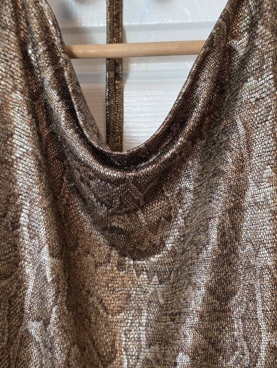 Superdown Snake Reptile Drape Neck Mini Dress Women’s Small