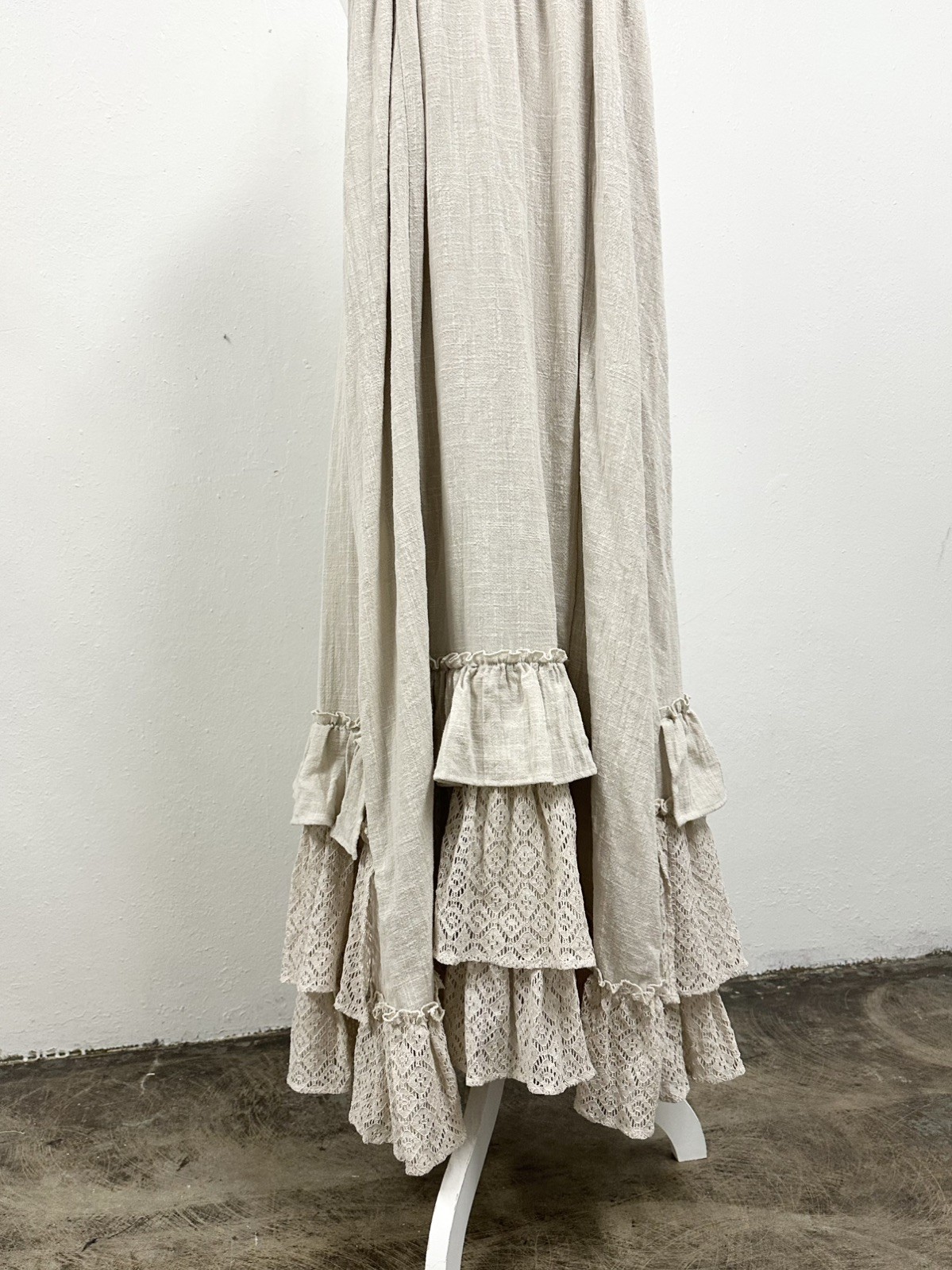 Promesa Brand New With Tags Patchwork Lace Cotton Maxi Dress Size Small Boho