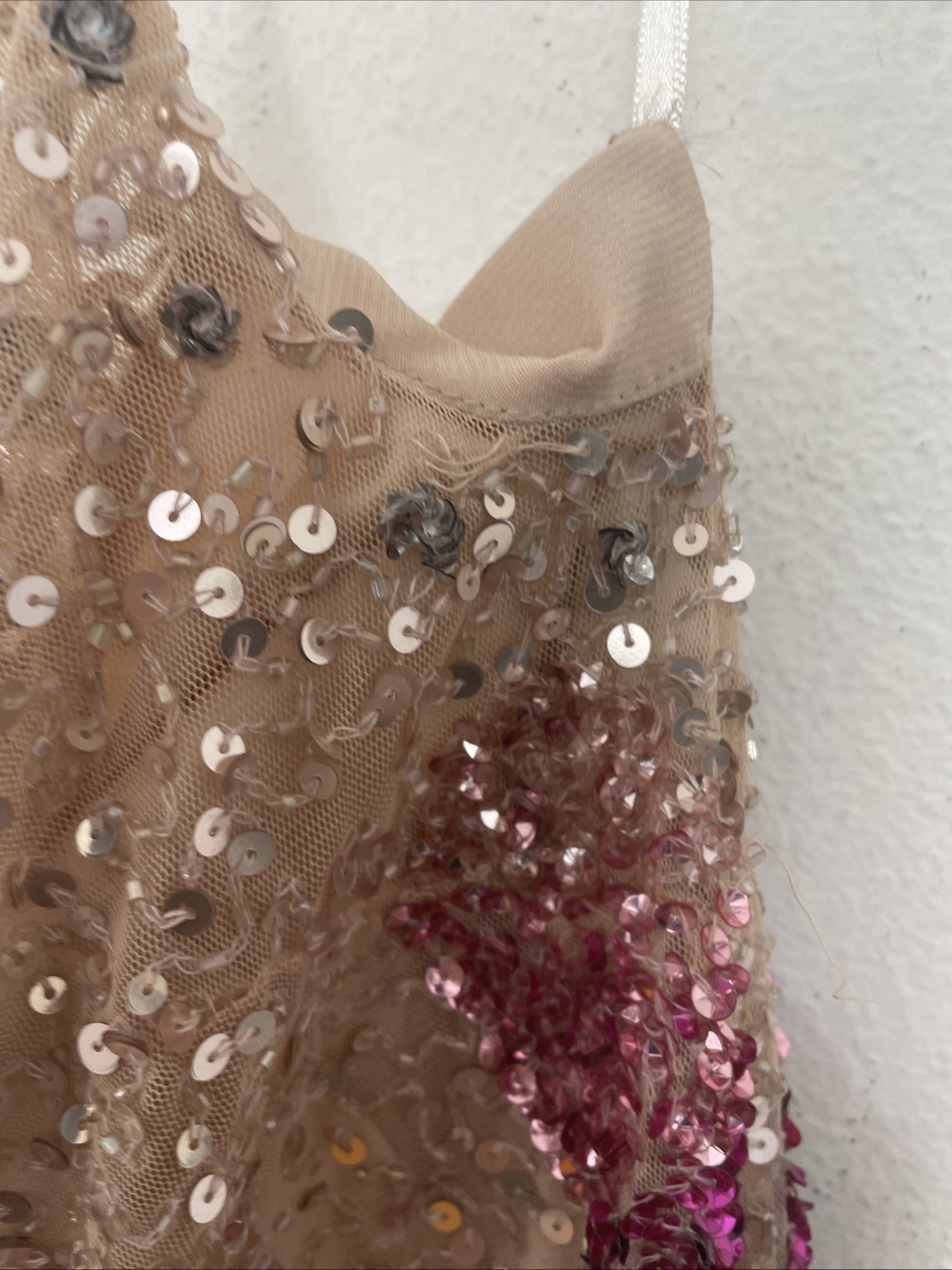Tularosa Bellini Sequin Embellished Mini Dress Pink Cherry Blossom XS NWT $258