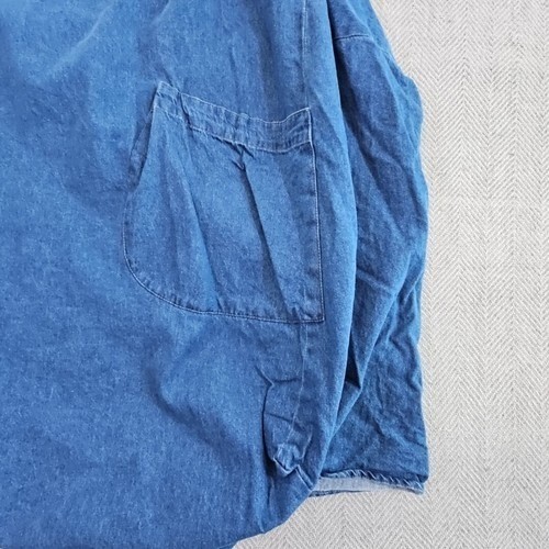Minibee Ruffle Dress Woman’s 3XL Blue Oversized Casual Midi Pockets Short Sleeve