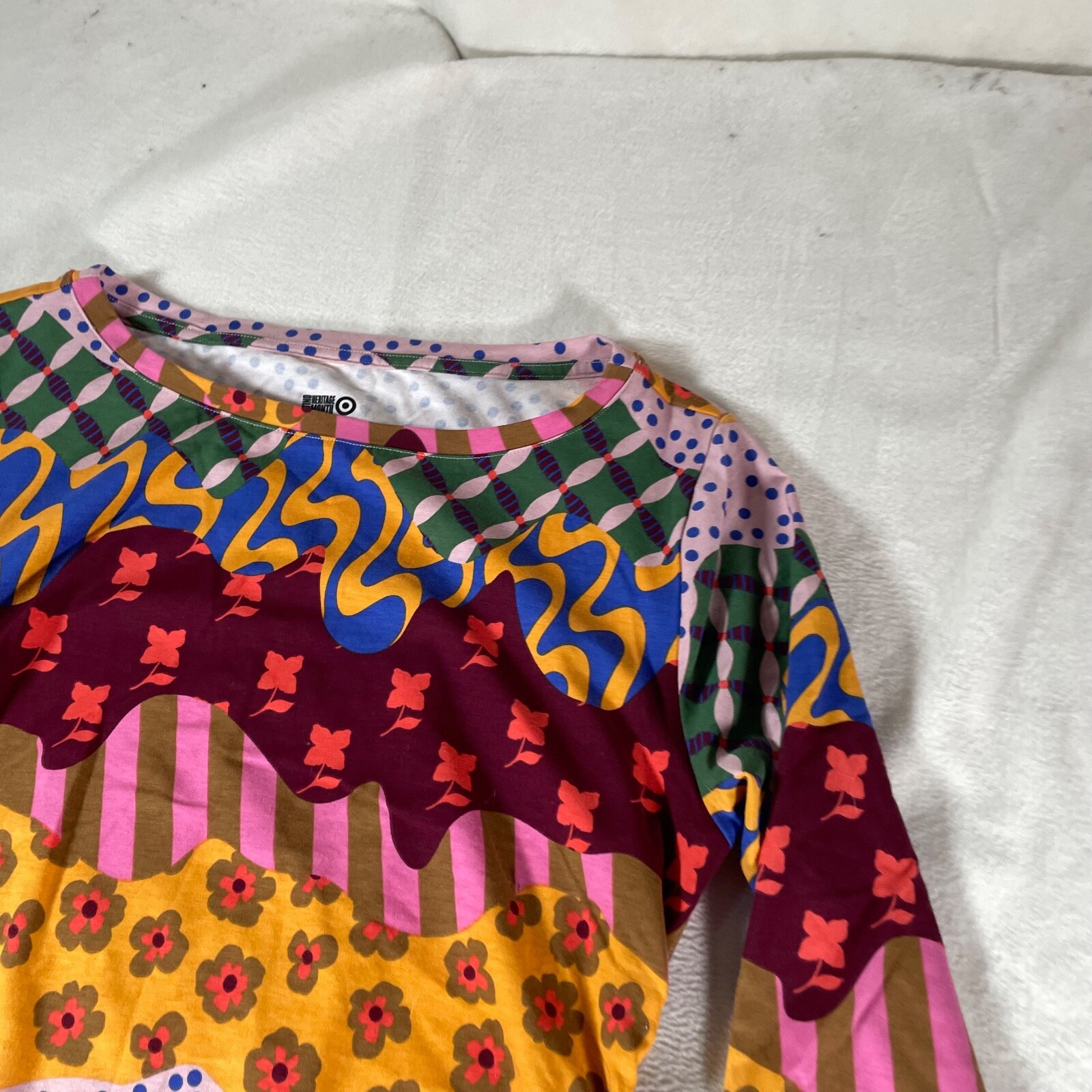 Aztec Dress Womens Midi Large Yellow Rainbow Latino Boho Hippie Southwest New