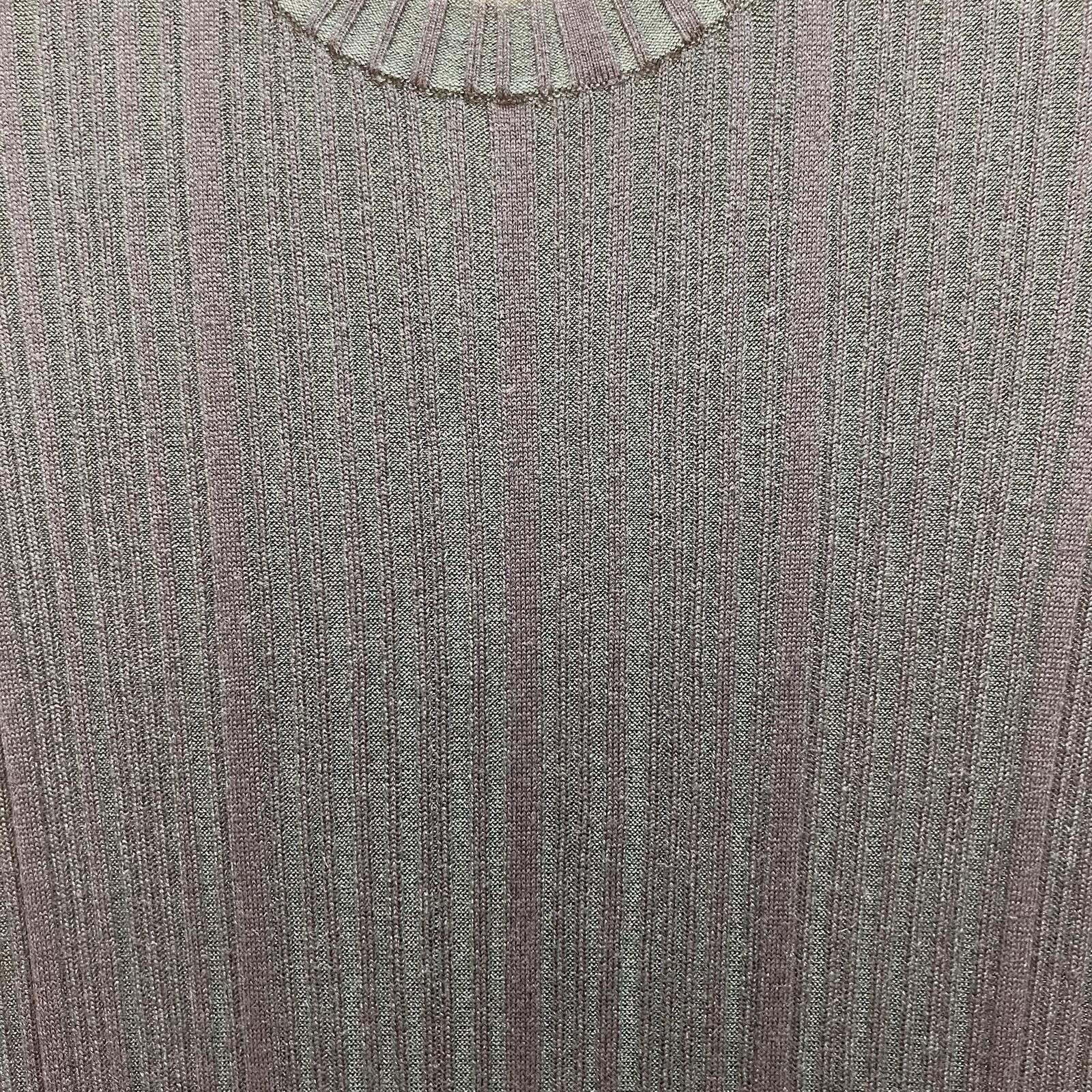Naadam Blue Combo Ribbed Maxi Dress Cashmere Silk Sleeveless Size L Quiet Luxury