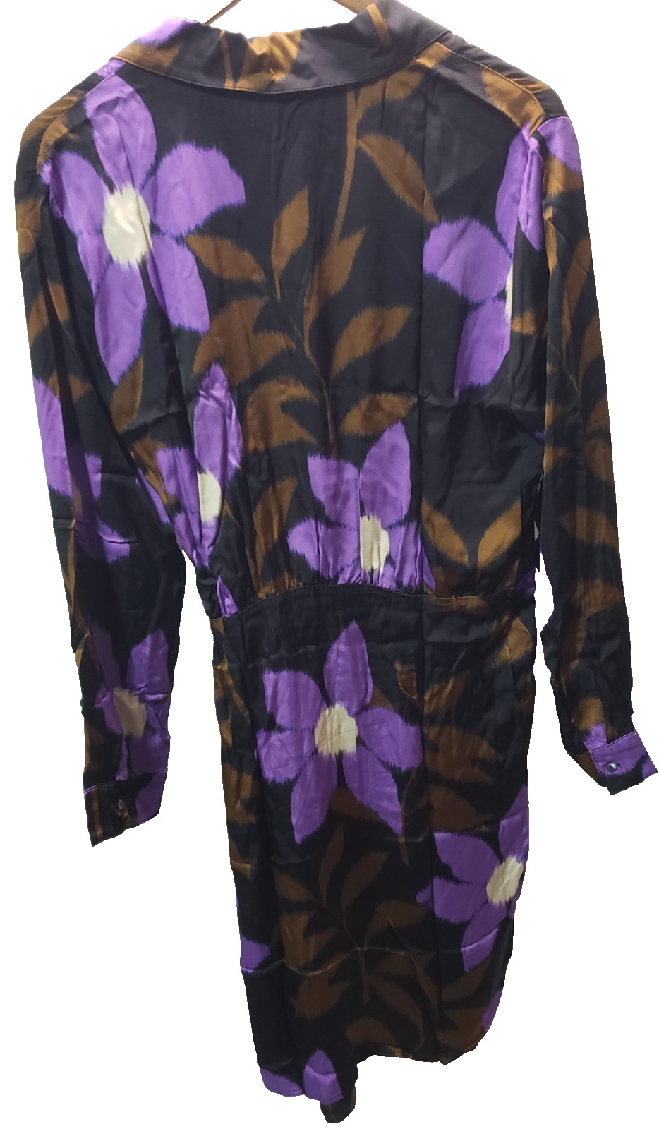 Velvet by Graham & Spencer Womens Janey Printed Satin Dress, Fiji, XL