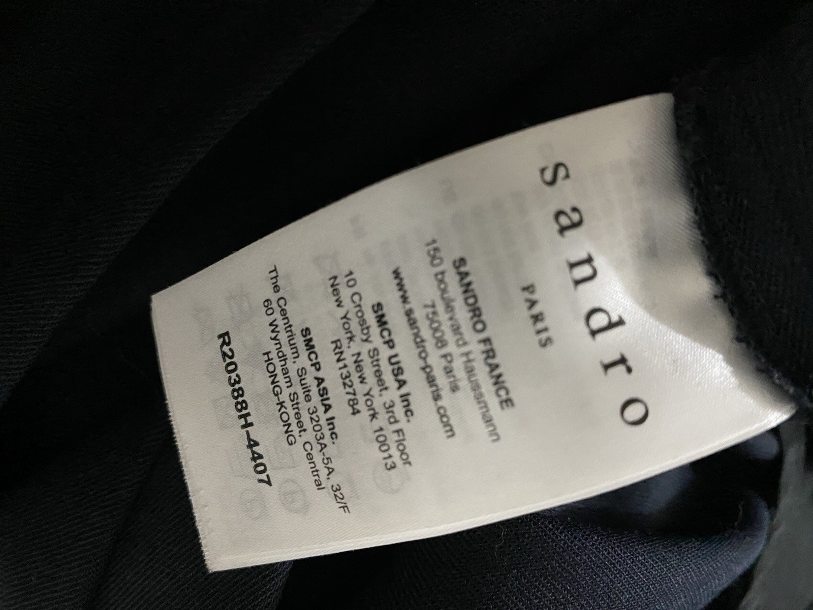 SANDRO Women’s Grattinara Wrap-Effect Twill Dress In Midnight Blue Sz 36 (4)