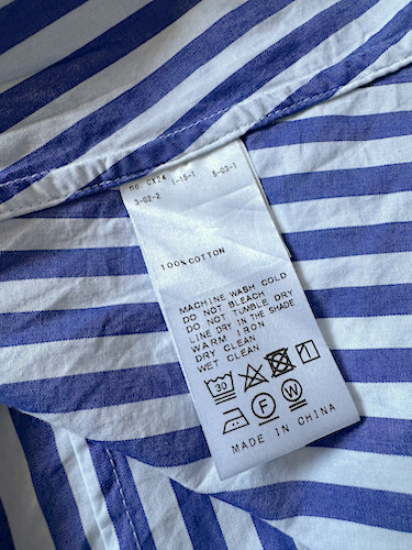 Journal Standard Blue White Striped 100% Cotton Shirt Dress Size M Relaxed Fit