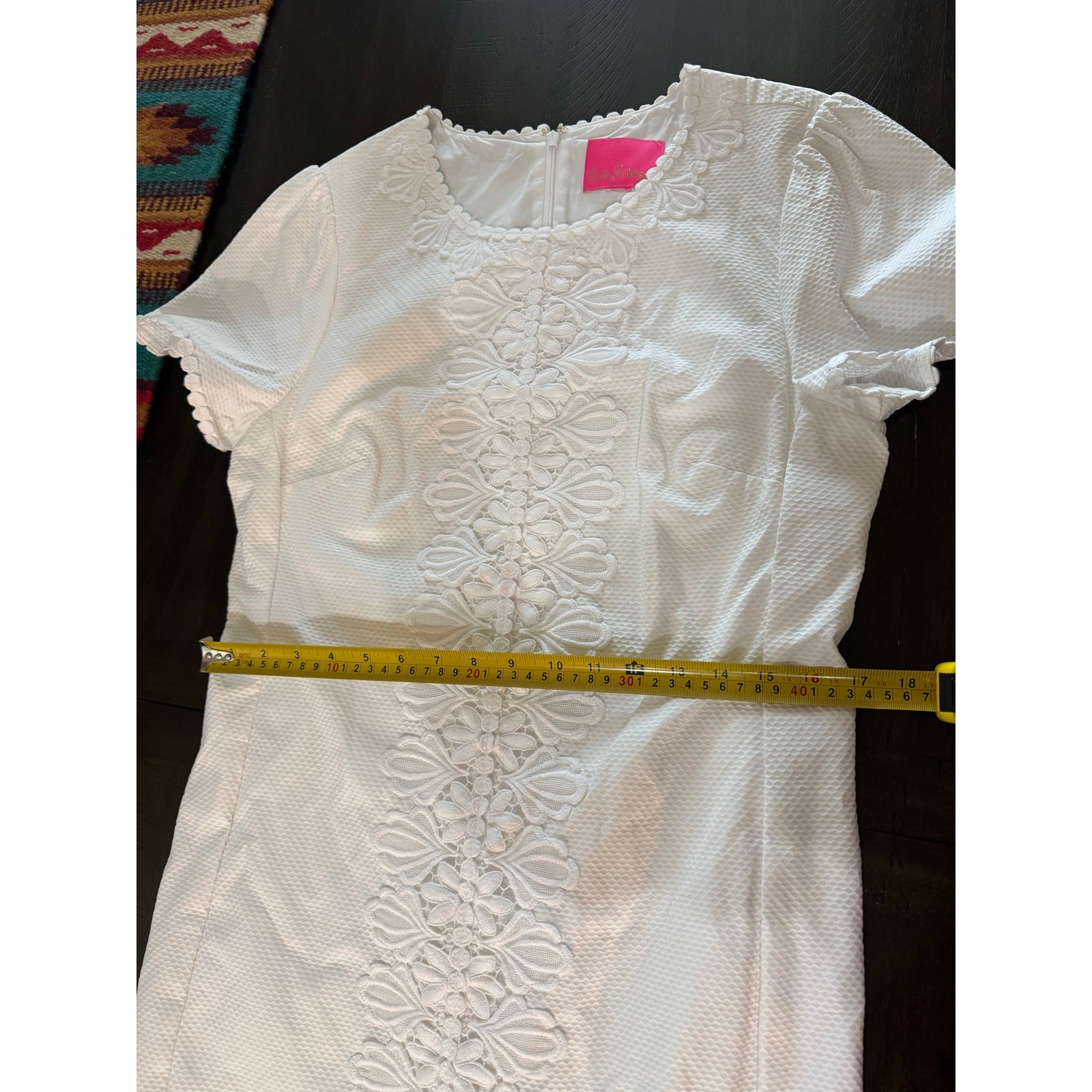 Lilly Pulitzer Maisie Stretch Piqué Shift Dress in Resort White cotton size 8
