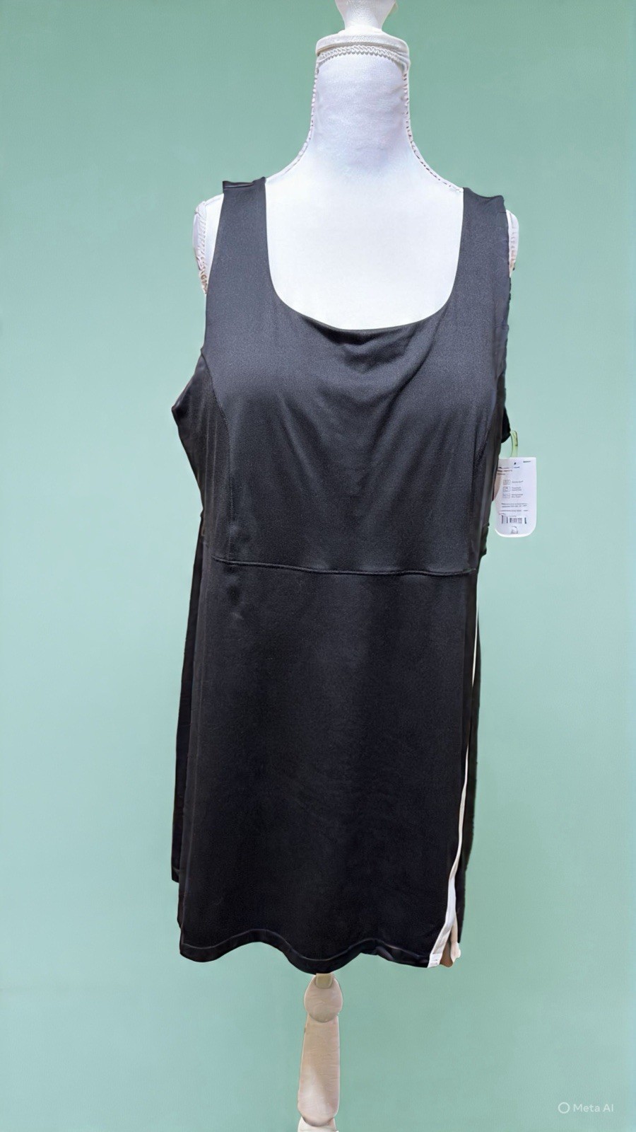 NWT Xersion Womens EverUltra-Lite Regular Fit Dress Size 2X Black/White MSRP $55