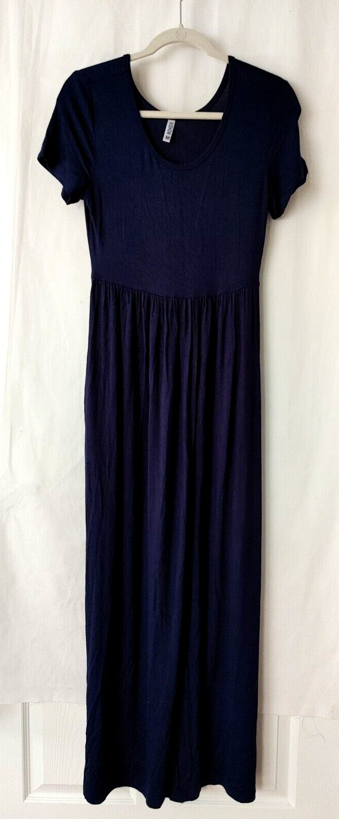 VIISHOW Women’s Short Sleeve Loose Plain Maxi Dress Navy Size M #13515
