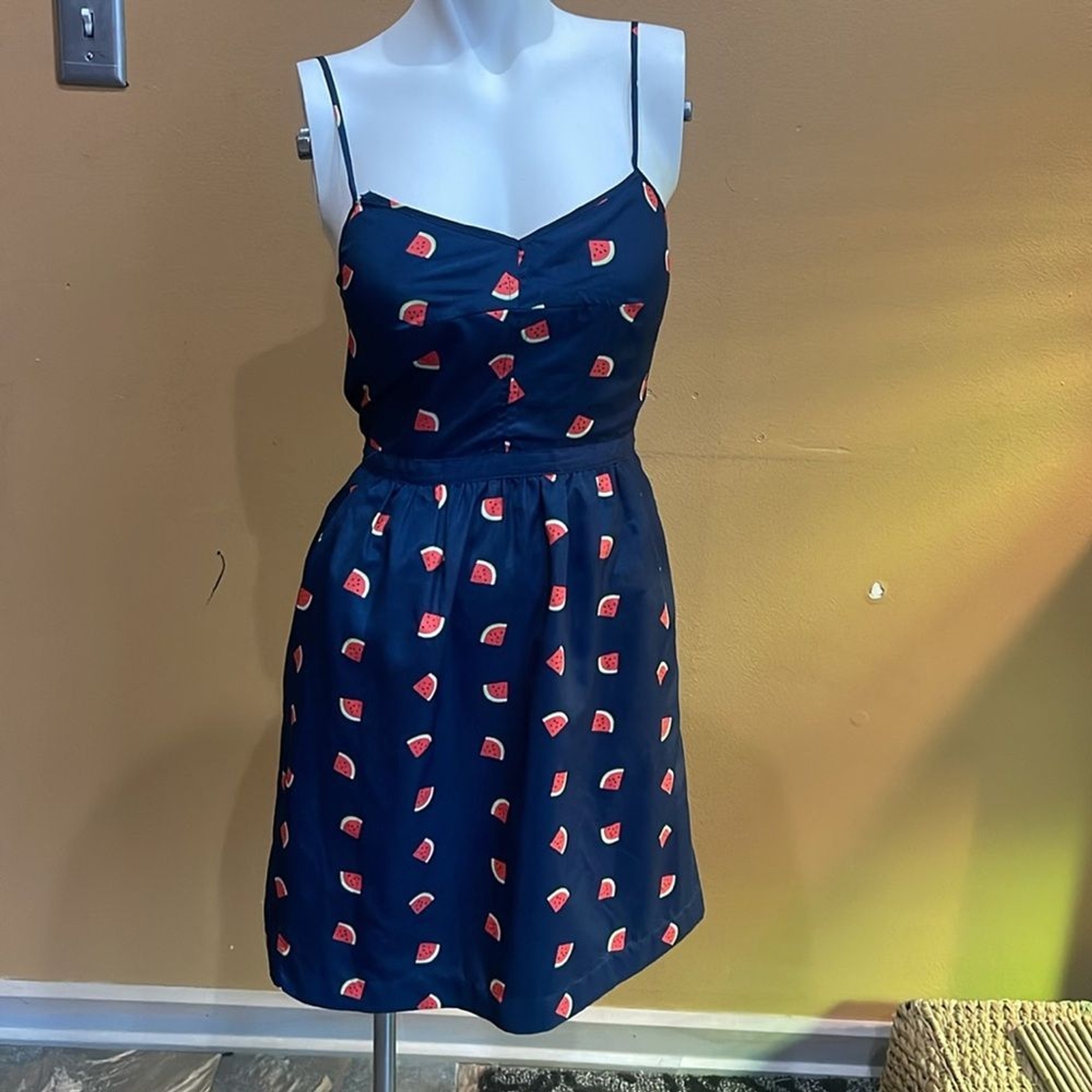 J.Crew Factory printed watermelon cami dress size 00 br br See picture for tear
