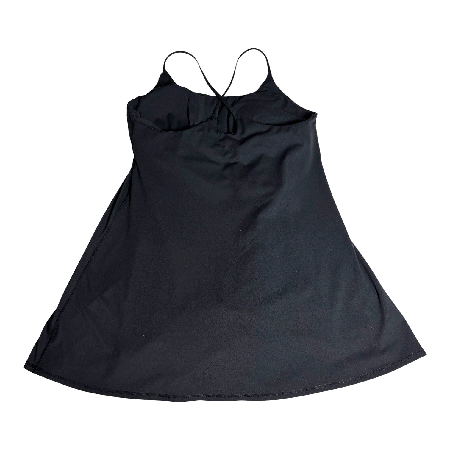 Womens 2X Black Athletic Dress with Cross-Back Straps Built-In Shorts & Bra