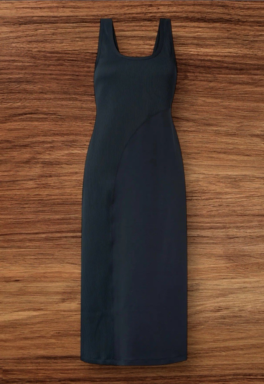Eres Osmose Paneled Ribbed Stretch-Jersey Midi Dress Size M/L
