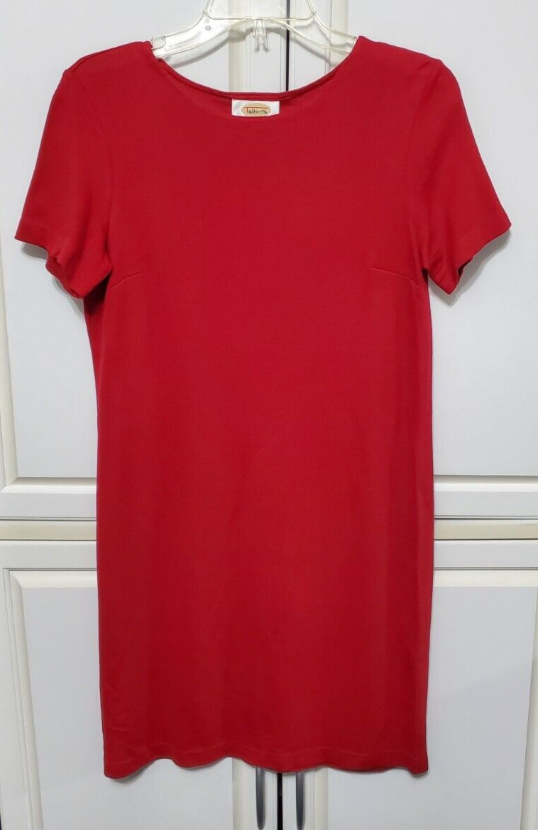 Talbots Sheath T-Shirt Dress Women XS Coastal Red Vintage Extra Small PPP-8