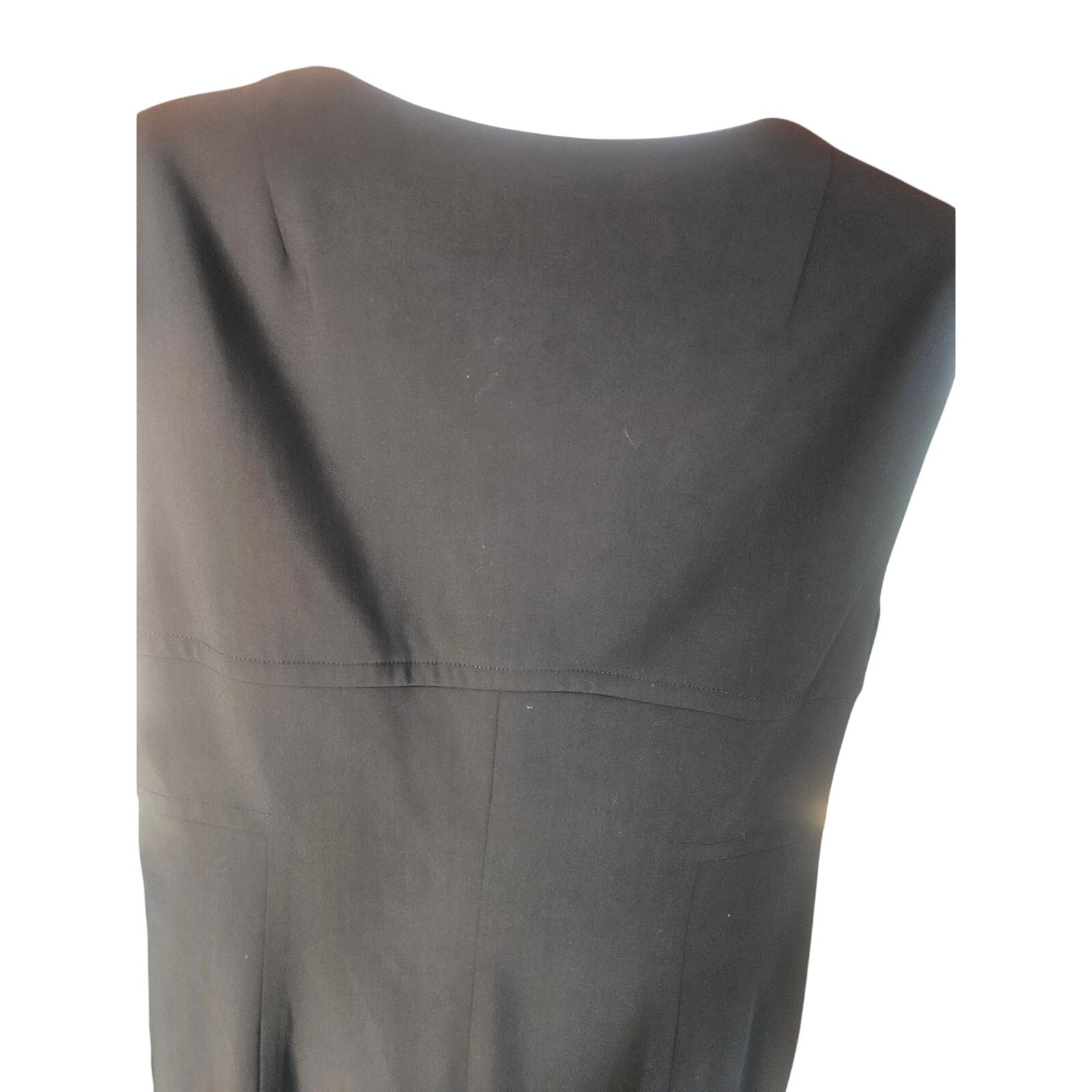 Akris Punto Black Shift Dress Sz L Lined Front Zip Up Above the Knee Lgth