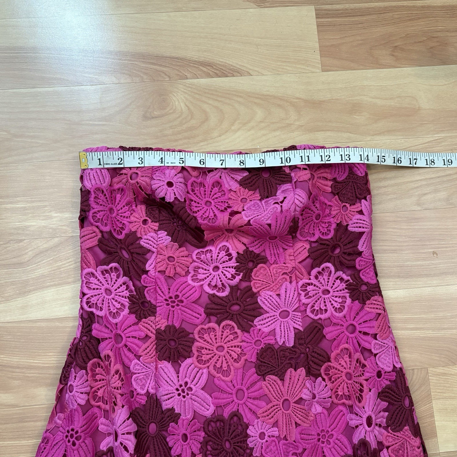 Alexia Admor Romantic Feminine Floral Lace Strapless Cocktail Dress Sz 8 Medium