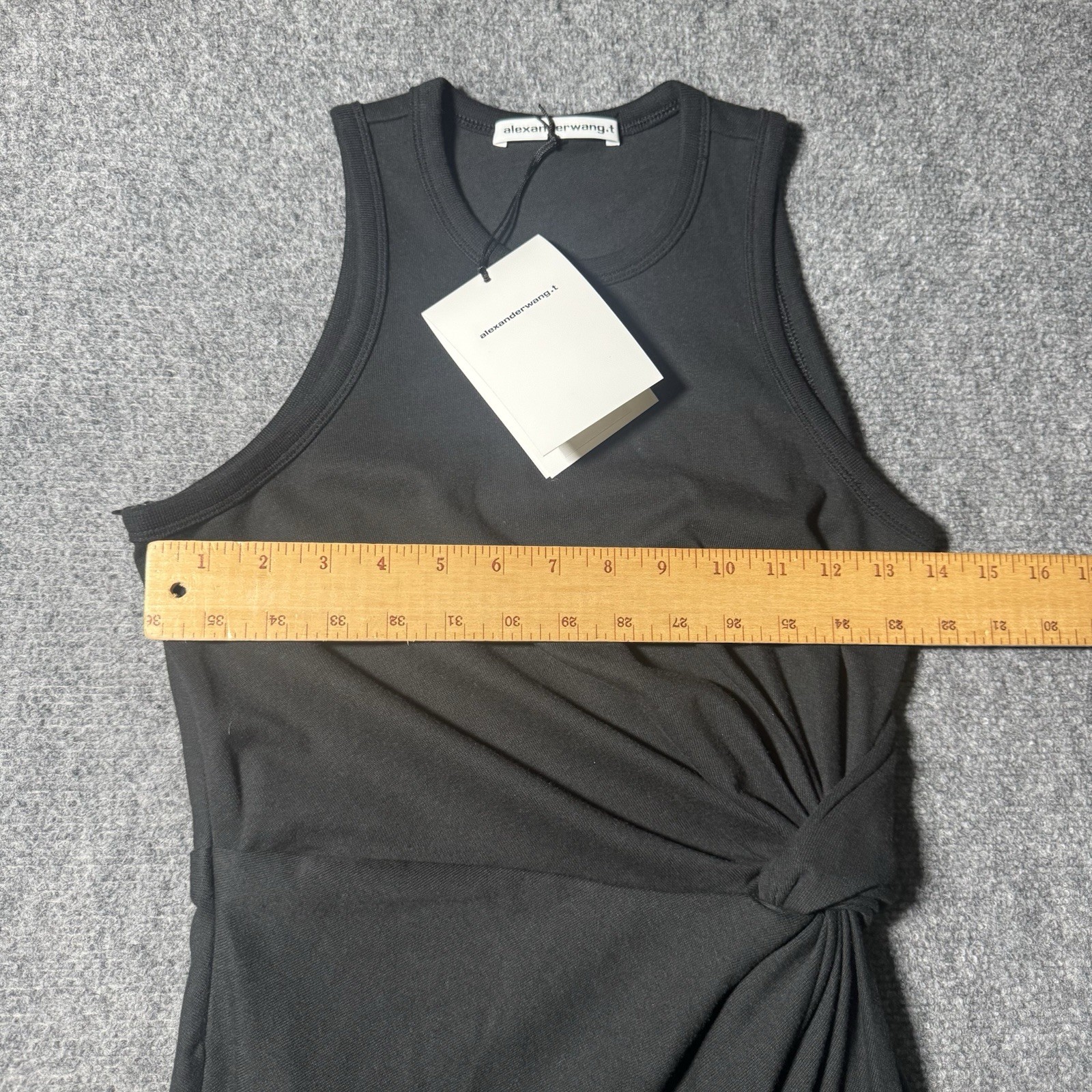 ALEXANDER WANG .T Heavy Soft Jersey Fitted Tank Dress w/ Twist Detail XS NEW NWT