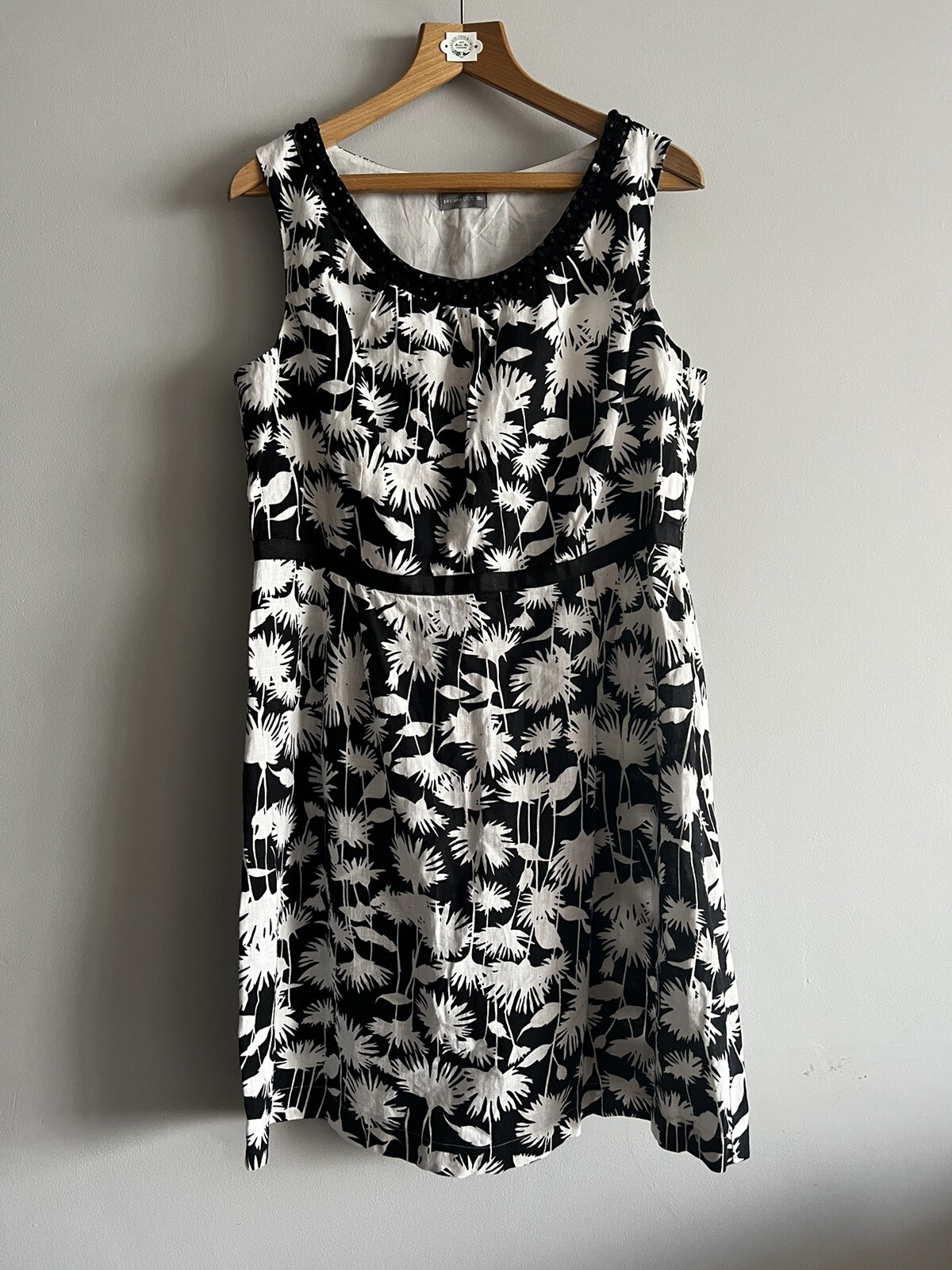 Marks & Spencer Per Una Sleeveless 100% Linen Dress Size 18R Worn Once