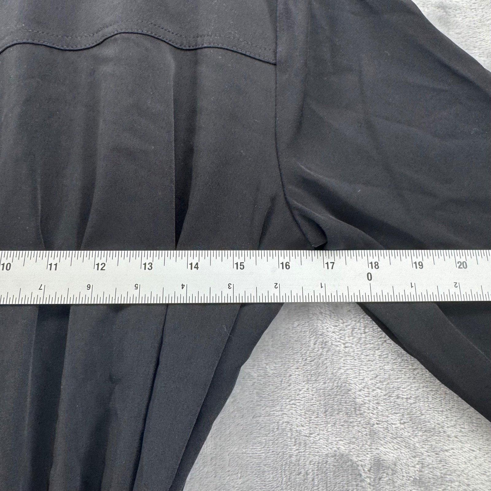 Dennis by Dennis Basso Black Long Sleeve Wrap Dress Shawl Collar Midi Small
