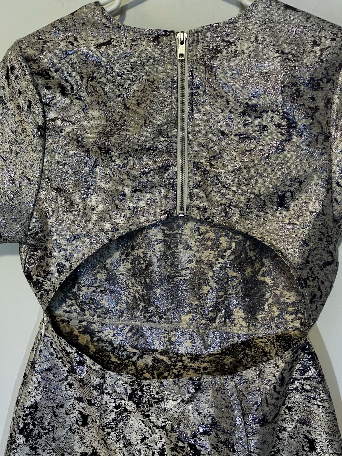 Motel Rocks Cheeky Lilac Haze Silver and Purple Mini Dress Size M
