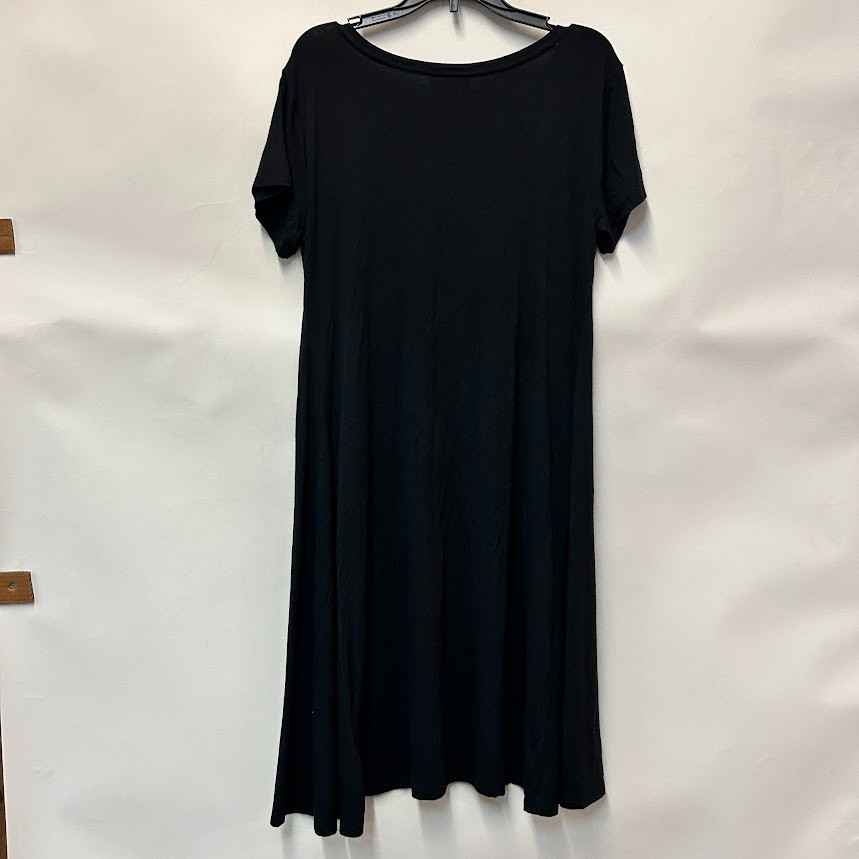 Style & Co Womens XS Deep Black Scoop Neck Short Sleeve T Shirt Dress NWT CK59