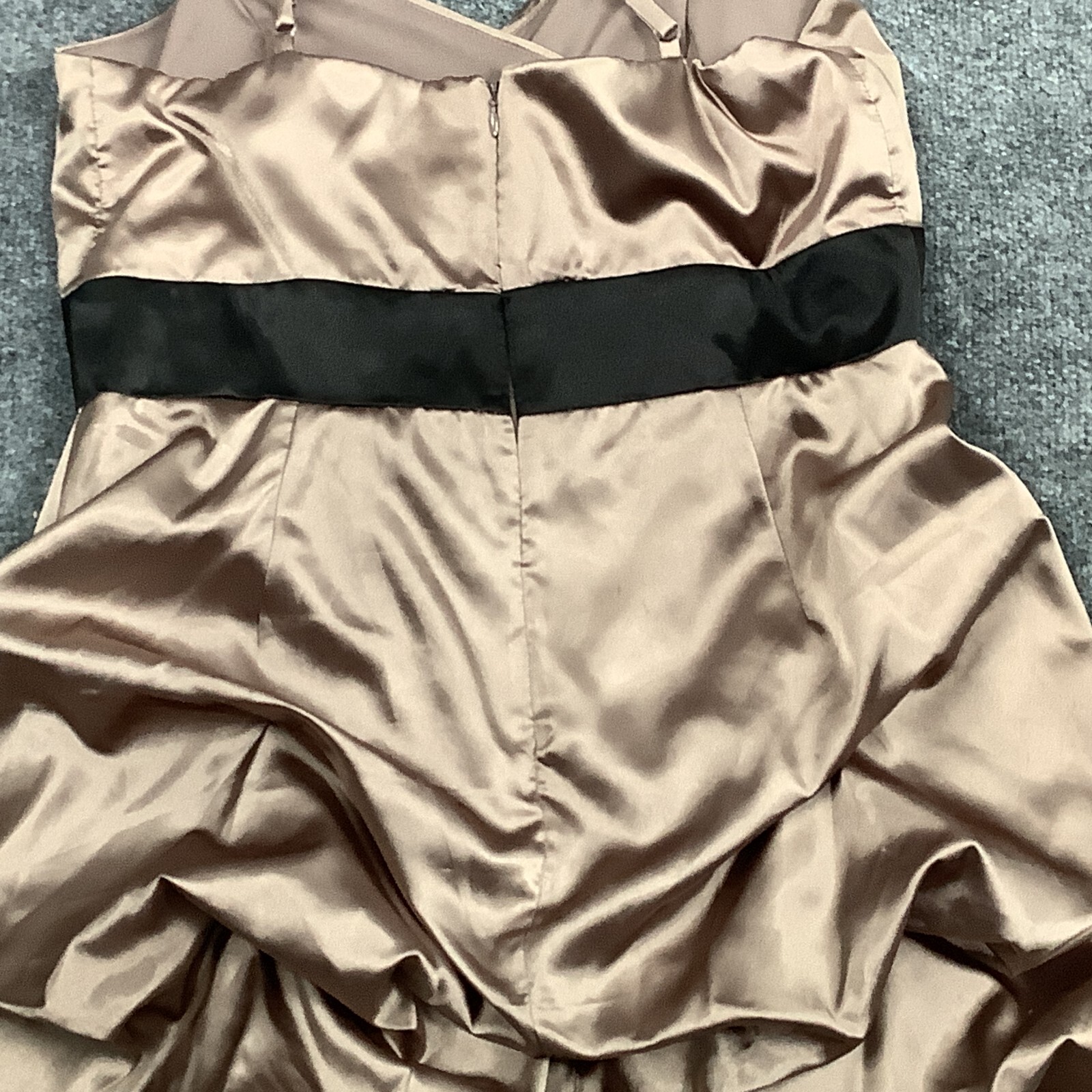 Vintage Studio Y Bubble Hem Party Dress Women 11/12 Metallic Spaghetti Strap