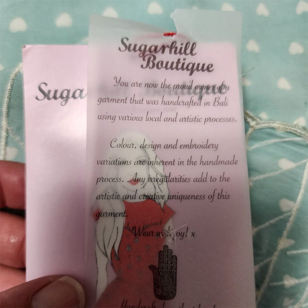 Sugarhill Boutique Heart Butterfly Dress Pastel Green M Short Sleeve