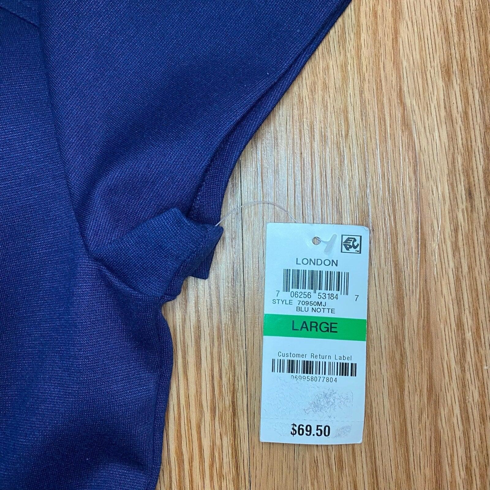 Maison Jules Blu Notte Blue Pleated Mini Dress Womens Large