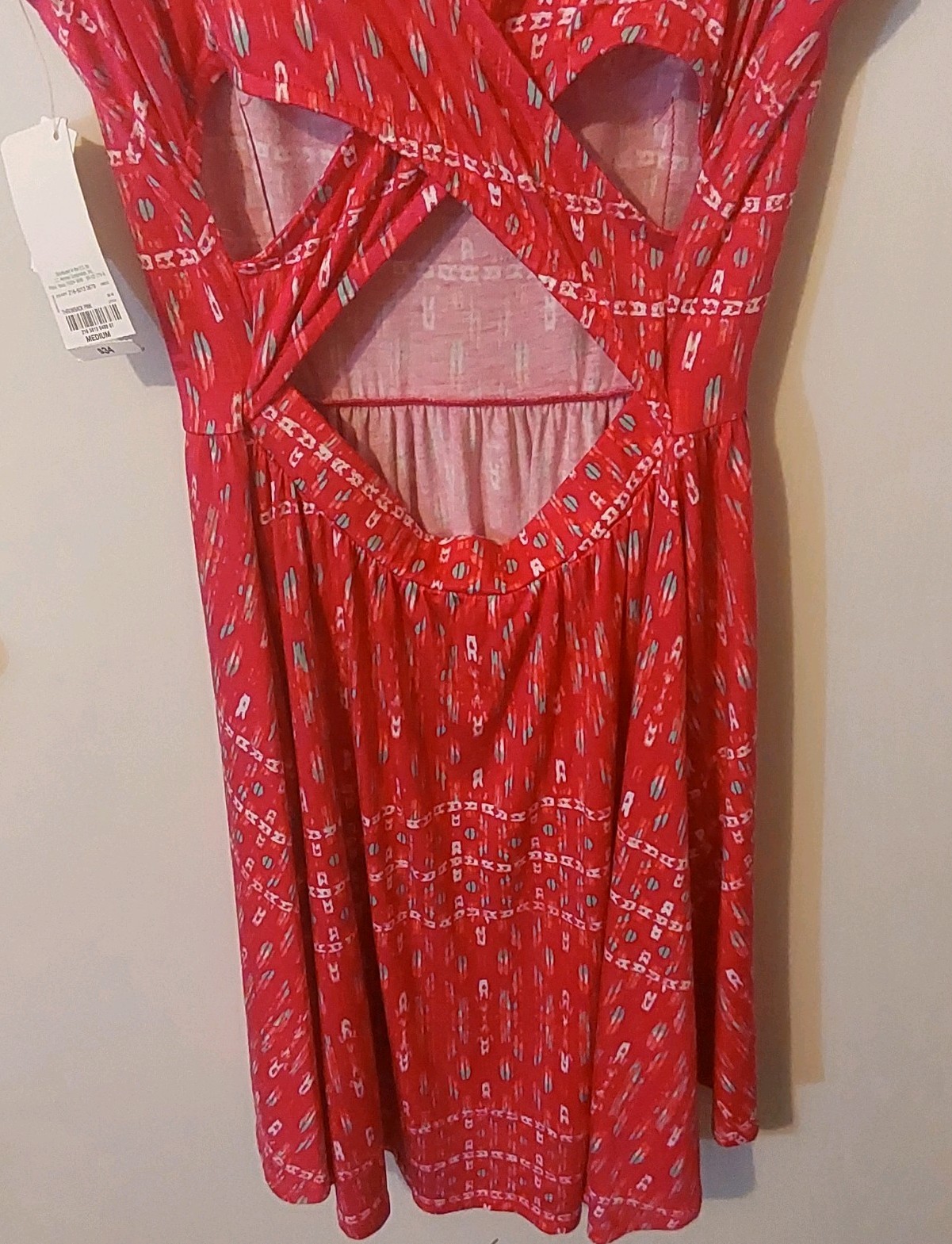 Sleeveless Summer Dress Throw Back Pink Size JR. Med. NWT. By Decree