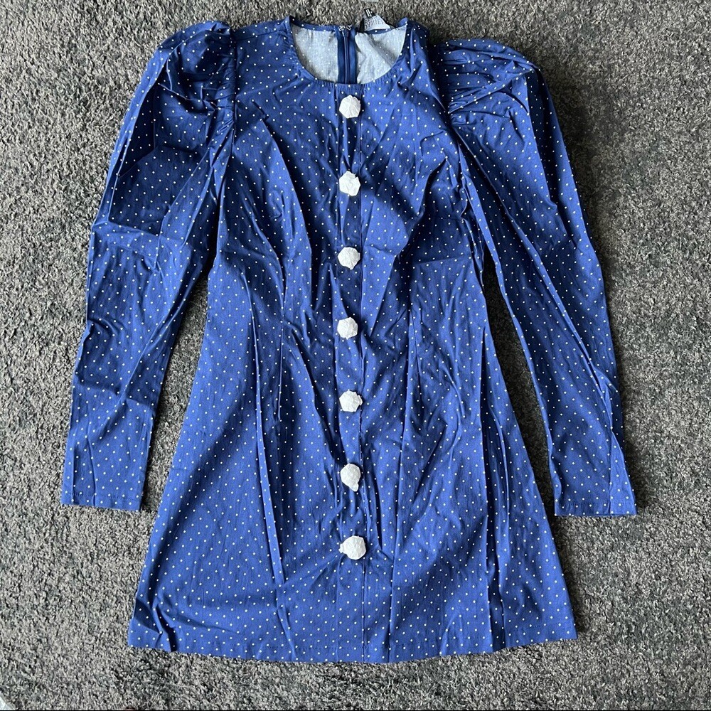 Danielle Bernstein weworewhat rhinstone polka dot dress size m June Sale