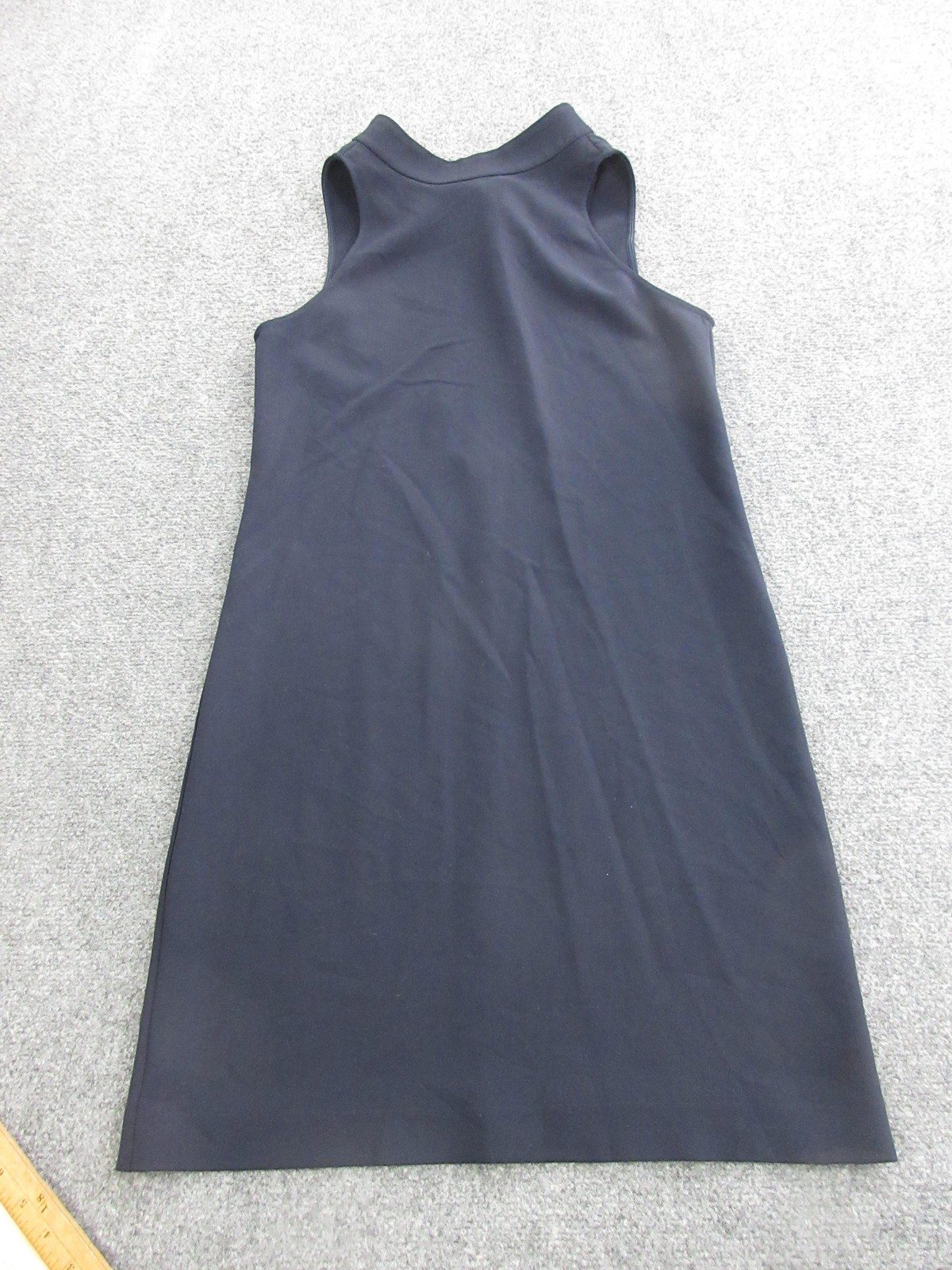 Theory Dress Womens 4 Blue Halter Bow Back Sleeveless Shift Short Work Crepe