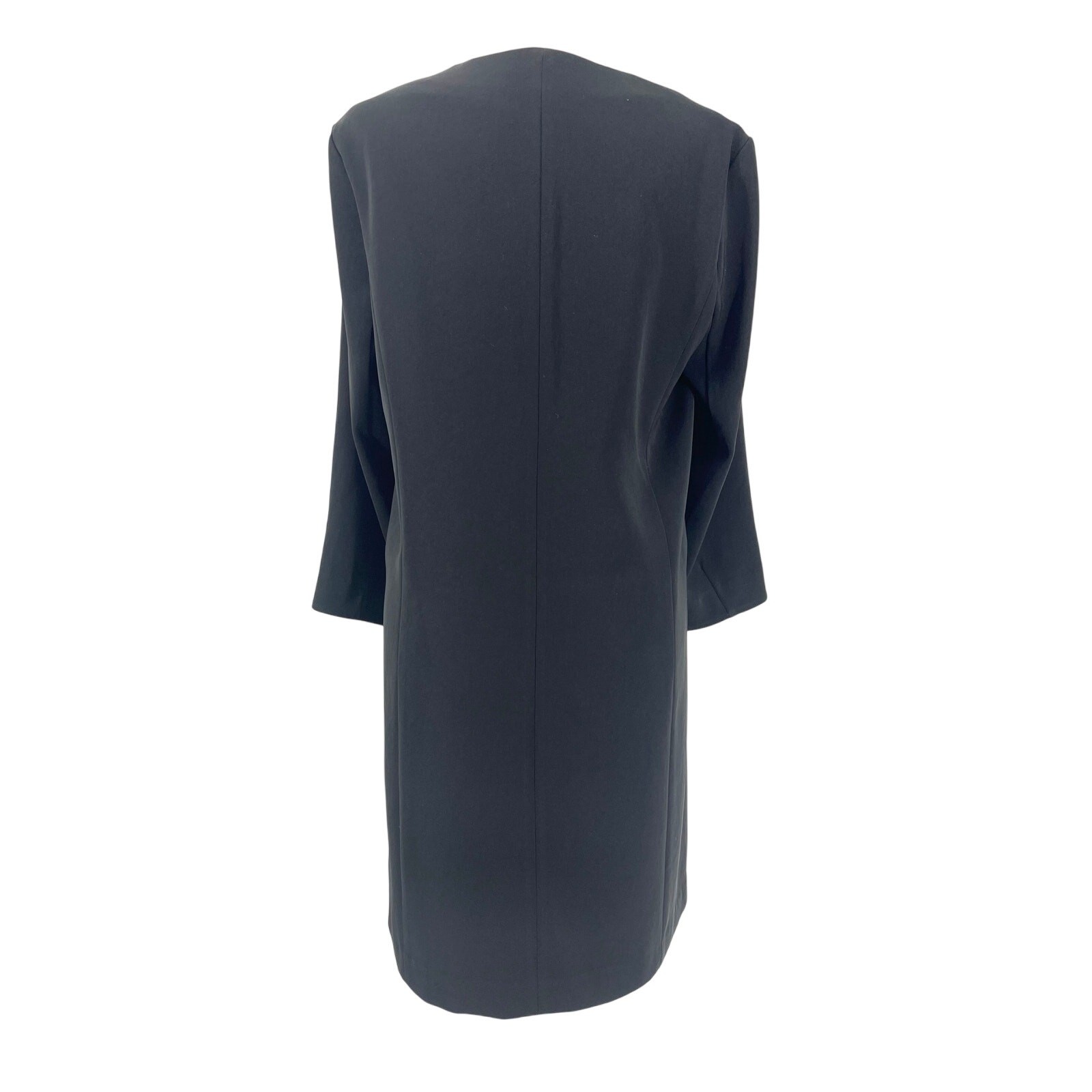 MM LaFleur Alice Black Tuxedo Shift Dress Long Sleeve Lined (8)