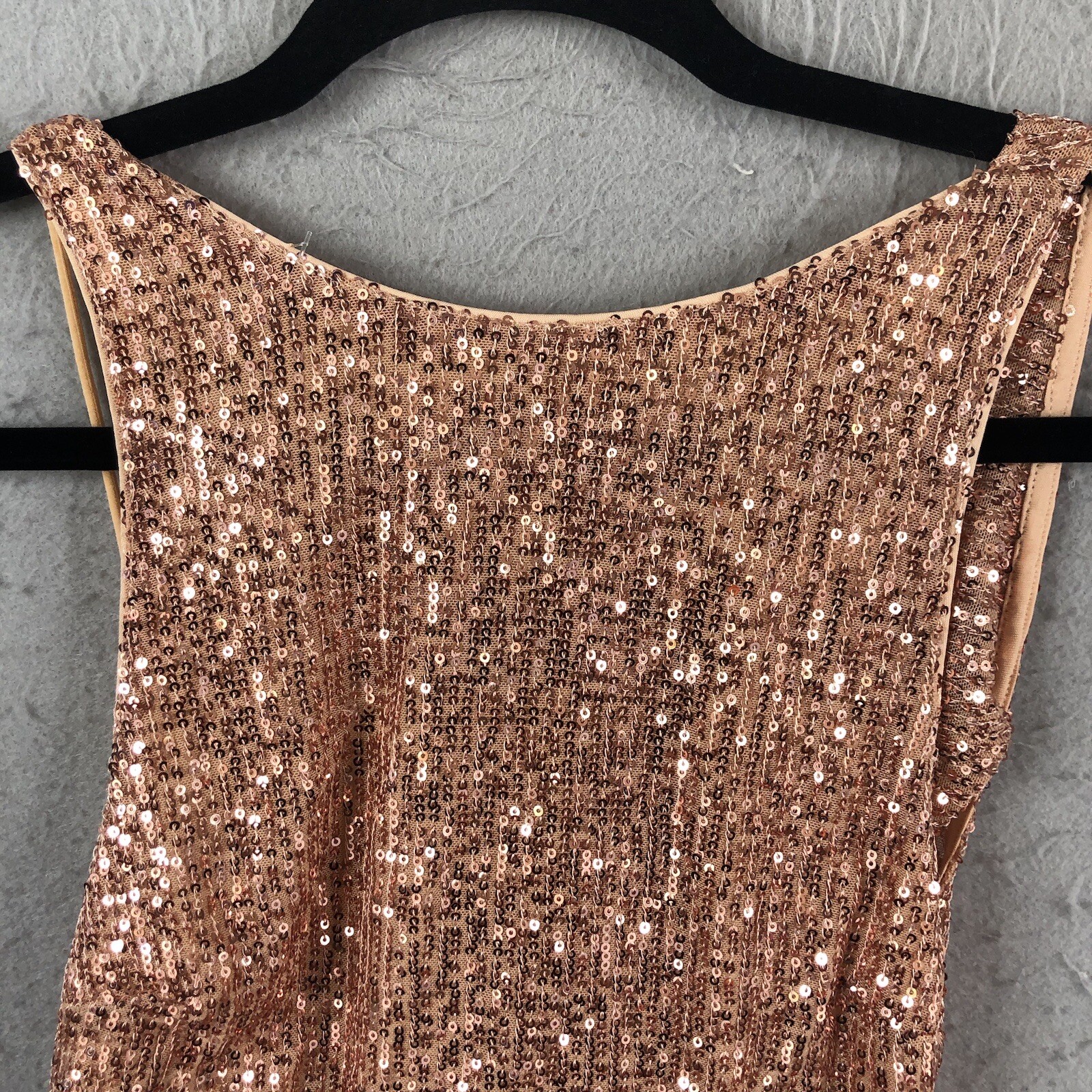 Hello Molly Mini Dress Womens 4 Pink Blush Sparkle Queen Sequin All Over NEW