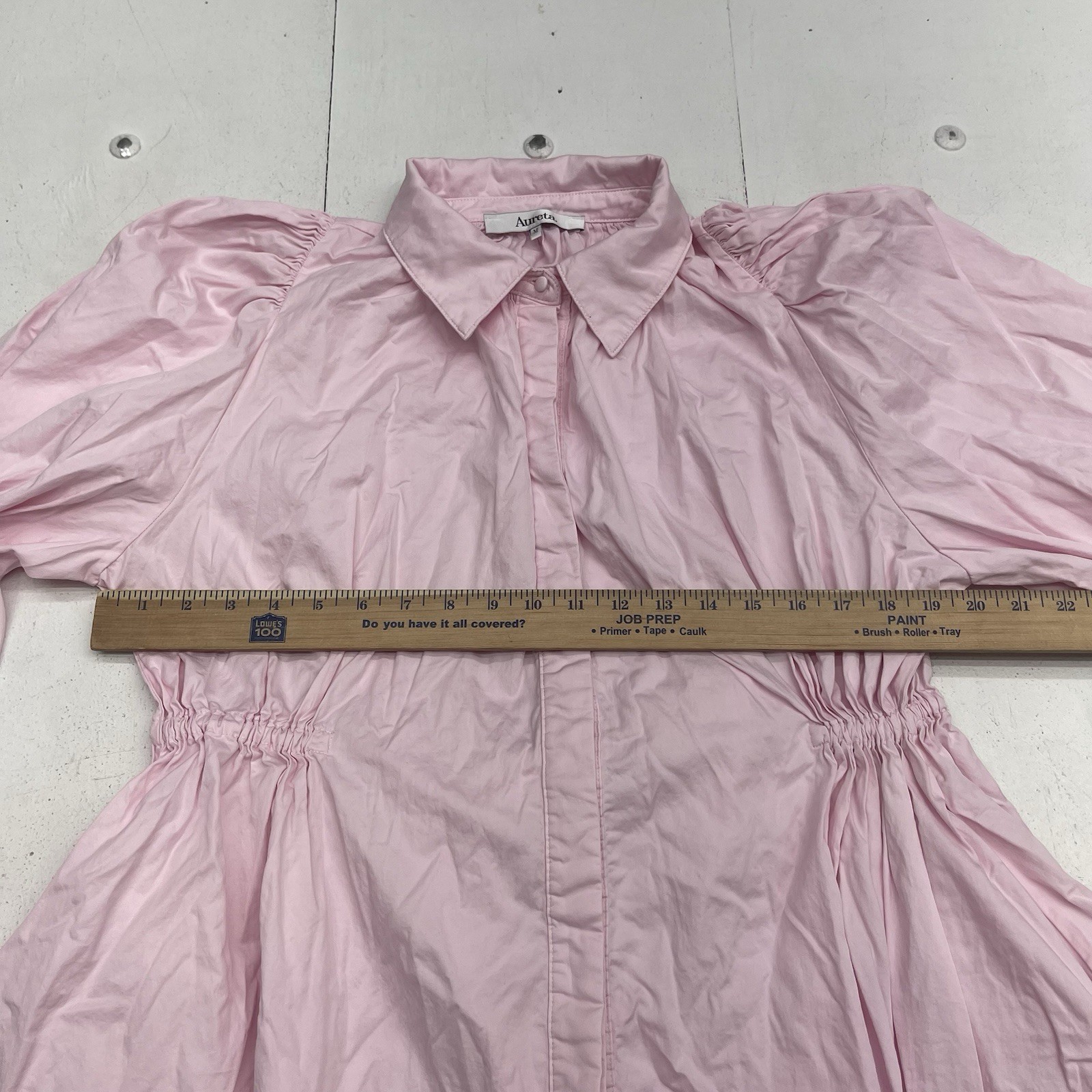 Aureta Pink Fairy Floss Daisy Button Up Mini Dress Women’s Size Medium