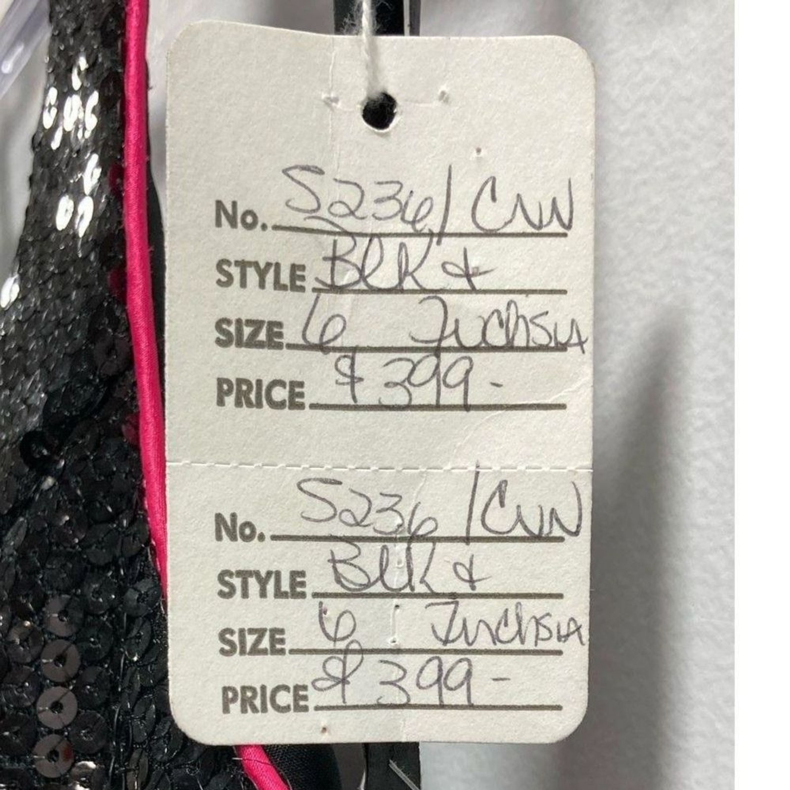 Cassandra Stone Black/Pink Sequined Dress – Size 6 – NWT
