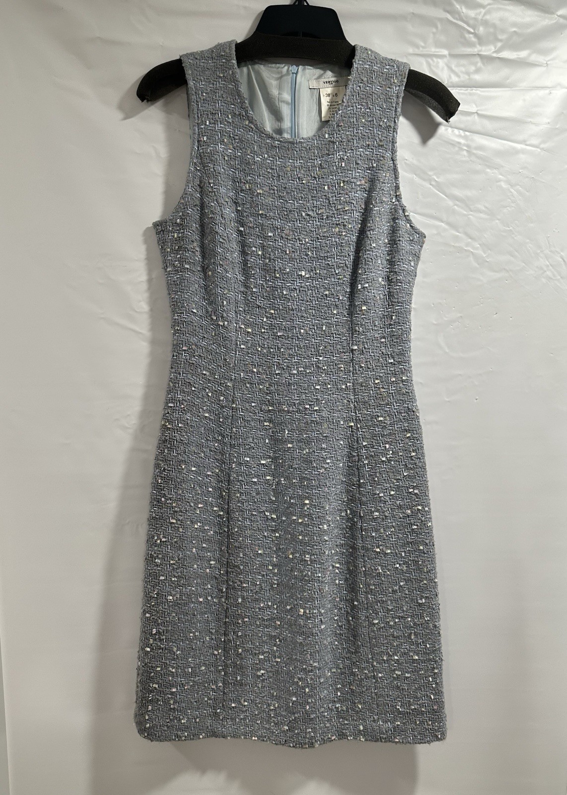 VERTIGO Paris NWT $195 Dress Hello Spring Naomi Blue Striped V-Neck Women’s Sz S