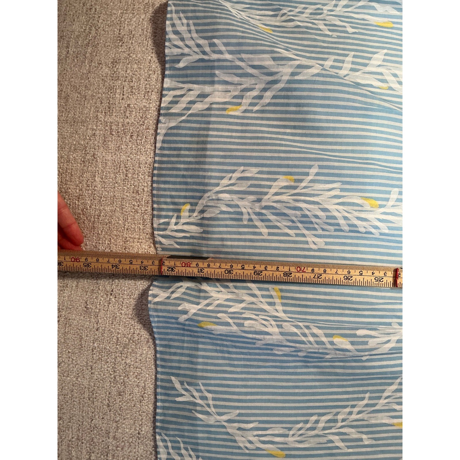 Lilly Pulitzer Blue White Striped Bell Sleeve Lace Trim Shift Dress Small