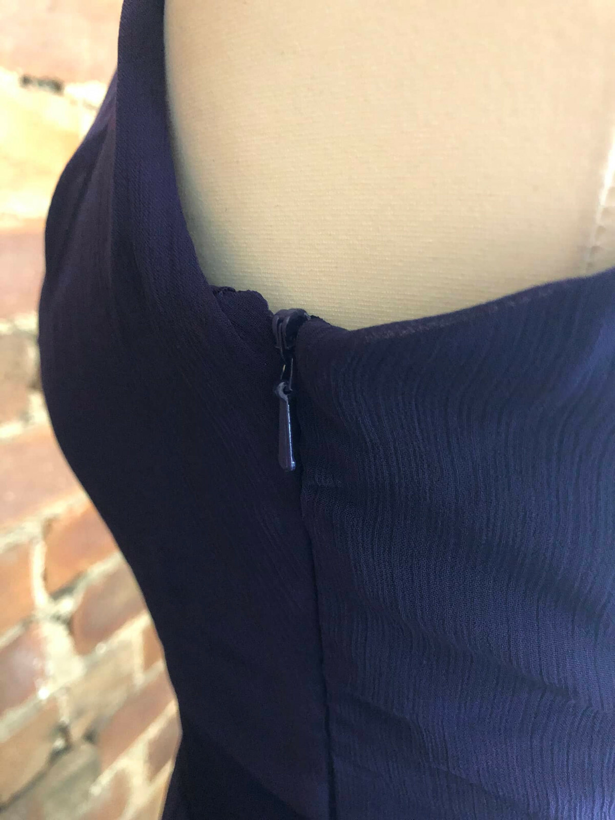 Elise Ryan Purple Sleeveless Floaty Chiffon and Satin Dress Size 10 Occasion
