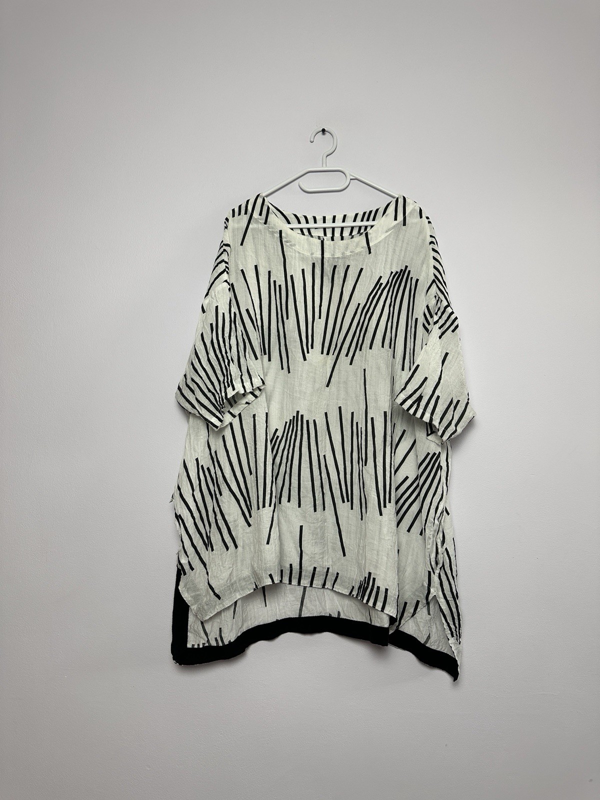 Gershon Bram Tunic Dress Women’s Size XXL Avant Garde White/Black