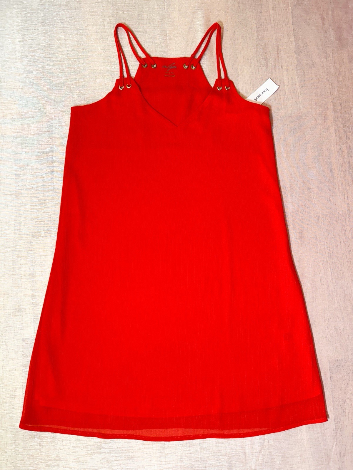 $44 XSmall Small ❤️ Stylish Francesca’s Chiffon Straight Red Dress Lined