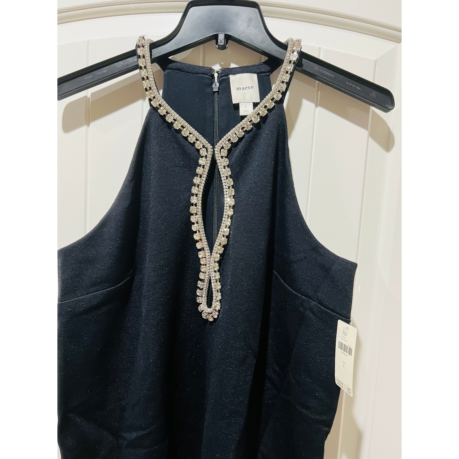 NWT❤️Maeve Sleeveless Rhinestone Cutout MiniDress szL