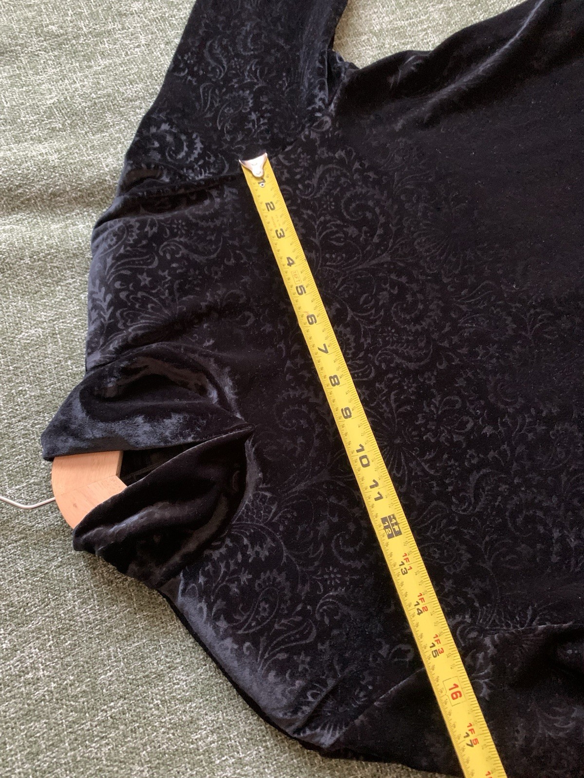 Vintage Velvet Amanda Smith Zip Shift Dress Black Long Sleeve Turtleneck Size 12