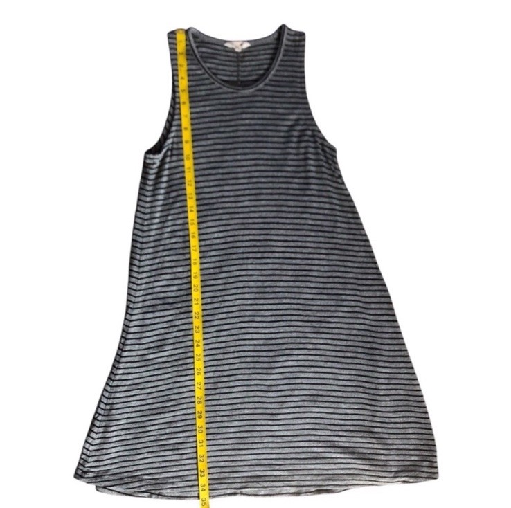 Madewell Highpoint Tank Dress In Gray Stripe Size Large