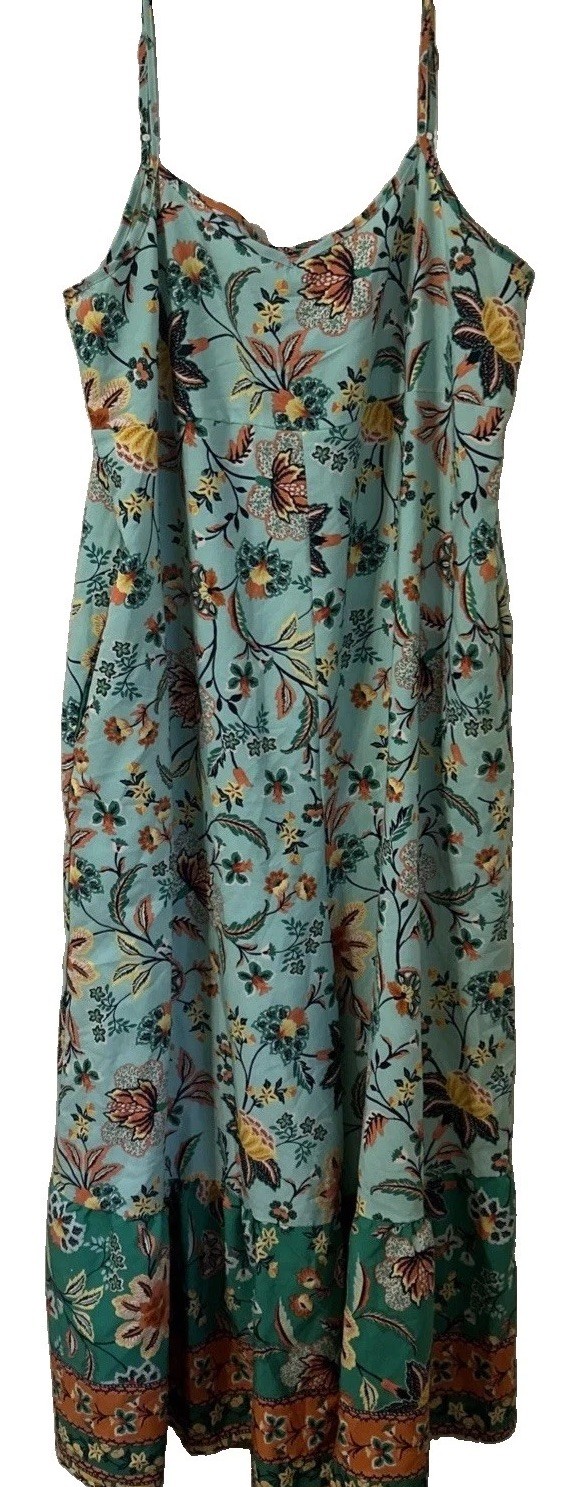 Emery Rose Green Woman’s Floral Pants Jumper Size XL