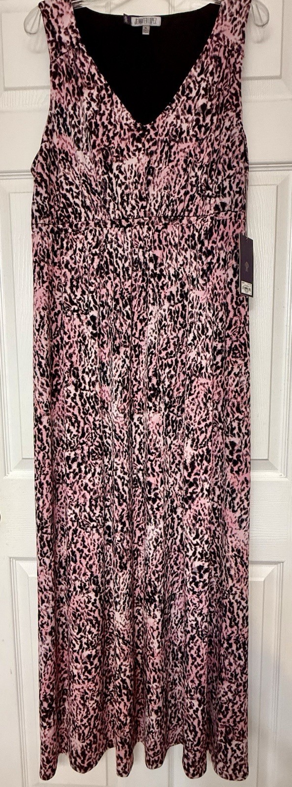 Jennifer Lopez Women’s Sleeveless Maxi Dress Size XL LEOPARD NWT