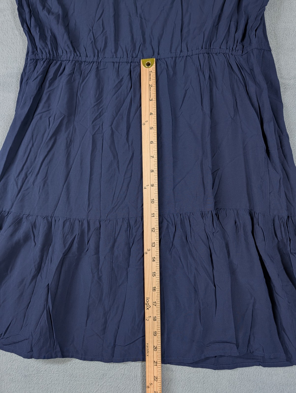 Gap Factory Womens Large Tall Navy Sleeveless Tiered Dress NWT Casual Boho Midi