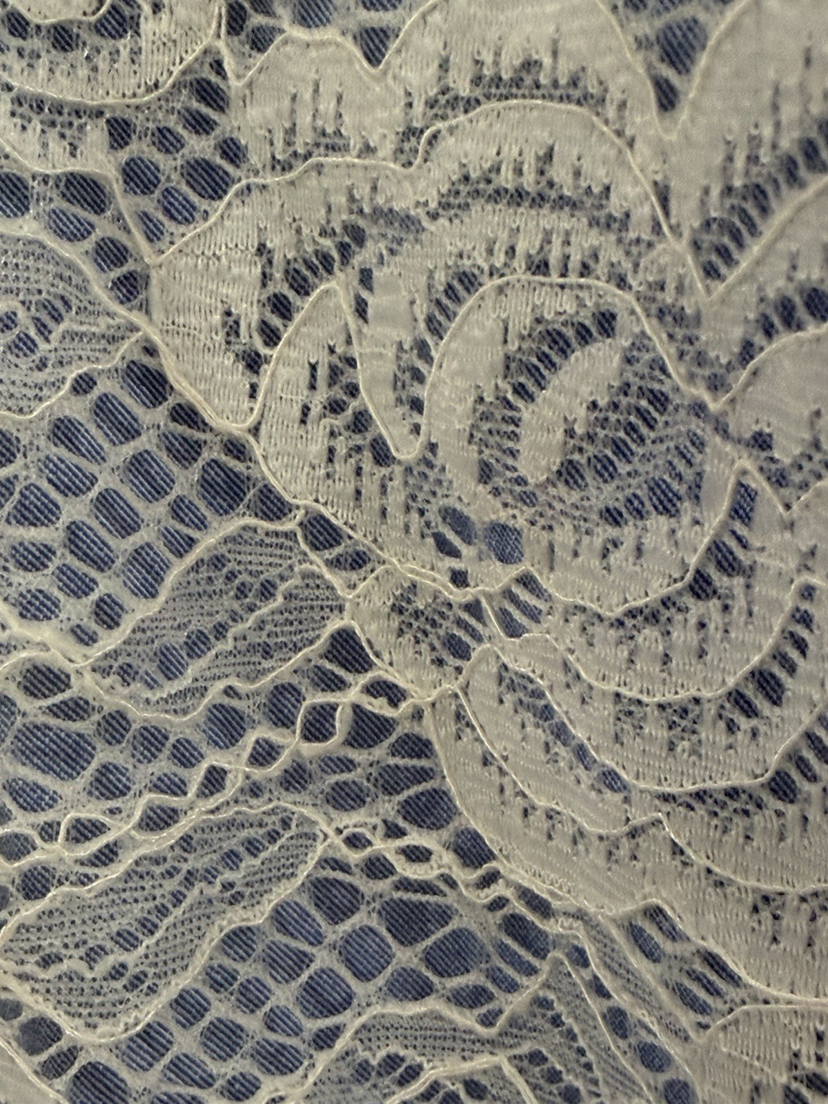 GUESS Blue & White Floral Lace Sheath Dress Square Neck Spaghetti Straps 8