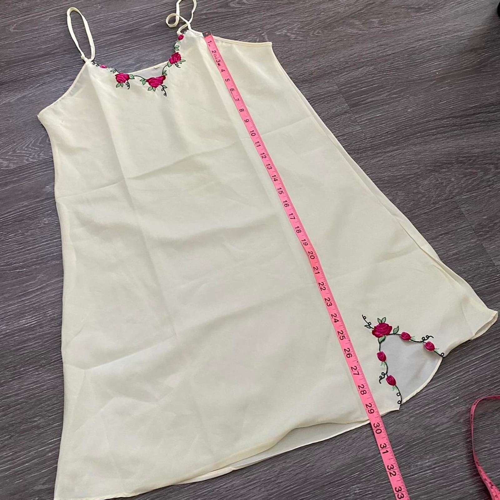 Fairycore pastel yellow red slip