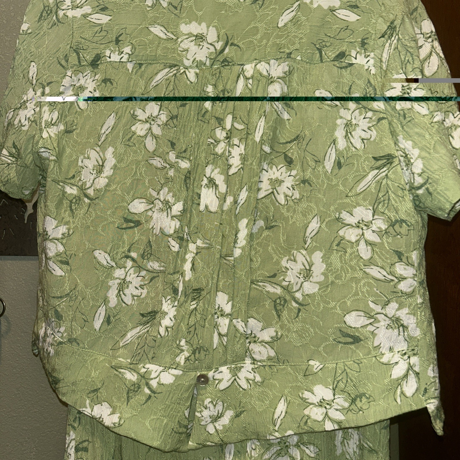 DressBarn 2-Pc Linen Dress & Jacket Sz 10 Maxi Tank Sheath Green