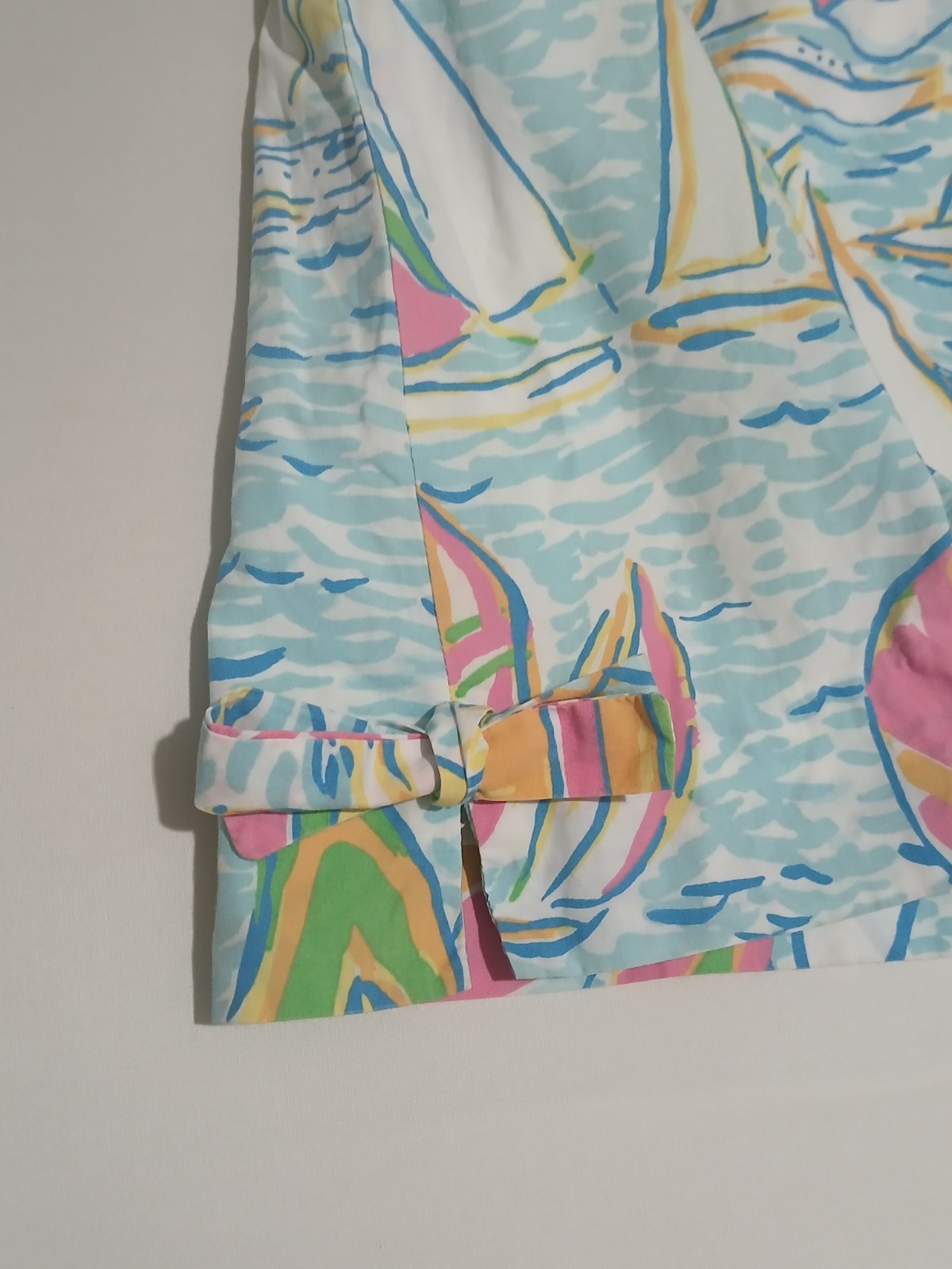 Lilly Pulitzer You Gotta Regatta Delia Shift Dress Sailboat Exposed Zipper Sz 2